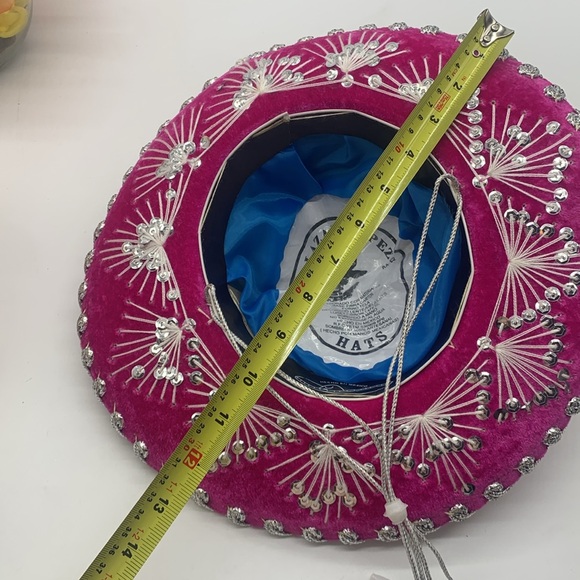 Salazar Yepez Pink Silver Sombrero Hat Made in Mexico HT6832 - Picture 14 of 14